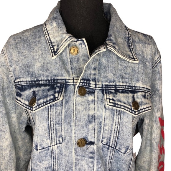 🆕 Live Fast Skull Graphic Denim Jacket - Picture 6 of 12